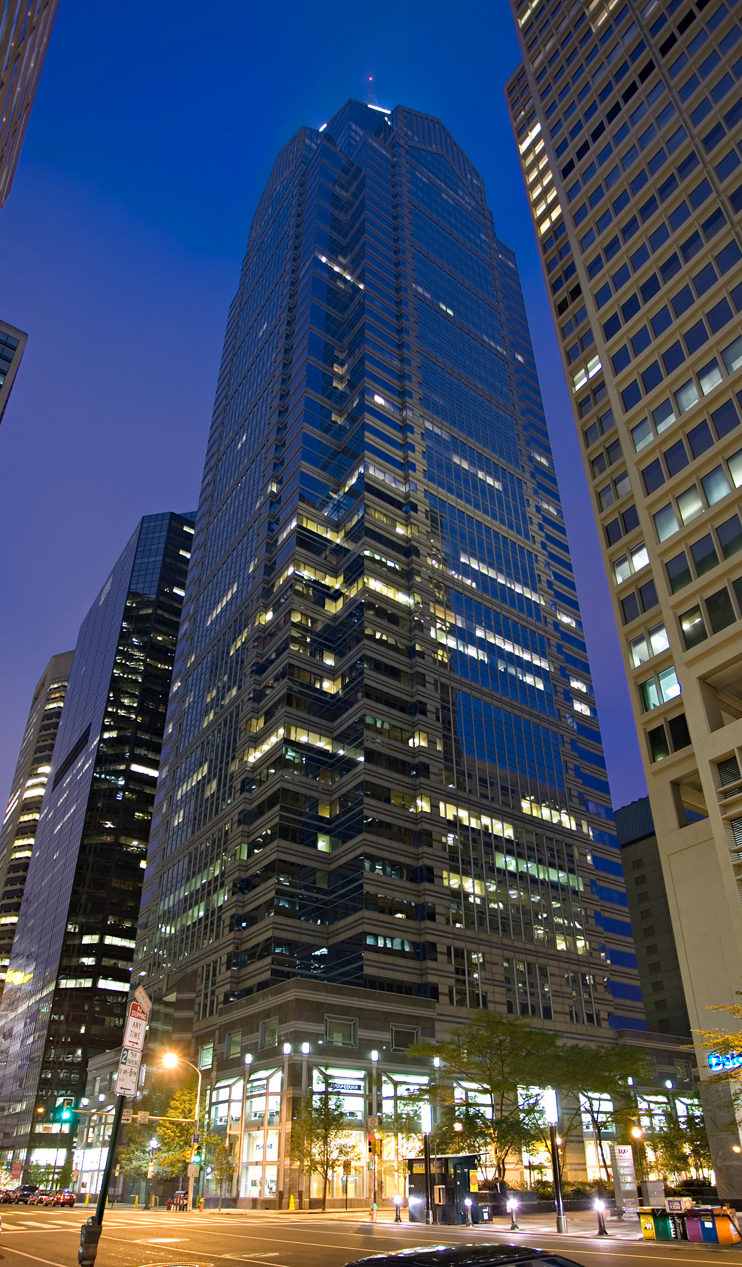 One Liberty Place - Night view from Market Street